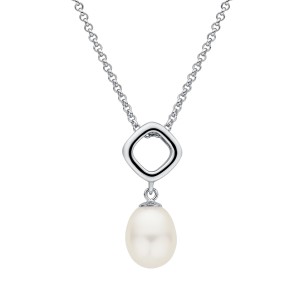 Lantisor argint cu perla naturala alba DiAmanti SK16306P_W-G  (Argint 925‰ 4,8 g.)
